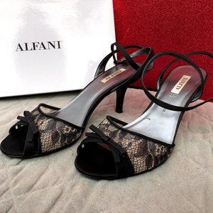 Alfani Lacy Black Strappy Pump